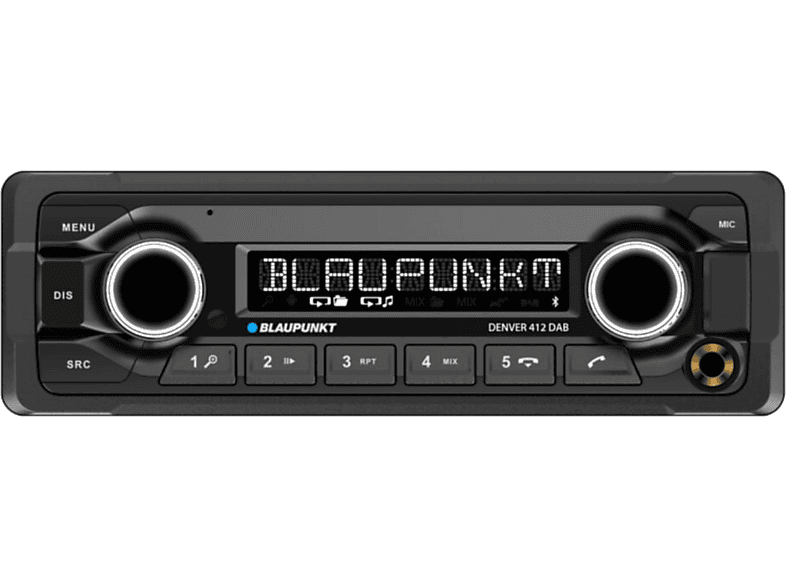 Blaupunkt DENVER 412 DAB Autoradio inkl. Fernbedienung, Bluetooth®-Freisprecheinrichtung, DAB+ Tuner