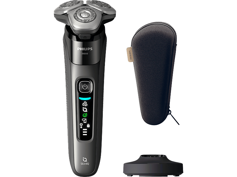 PHILIPS X9002/10 Nass- und Trockenrasierer i9000 Anthrazit (Dual SteelPrecision Klingen, Reinigungsstation: Nein)