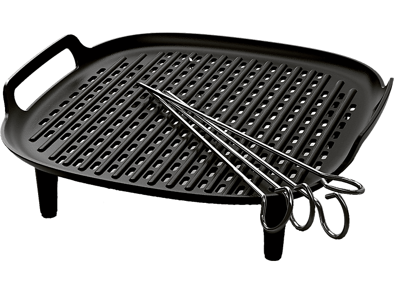 Philips Home HD9926/00 Grillkit 4 St. mit Grillspieß Schwarz, Metall