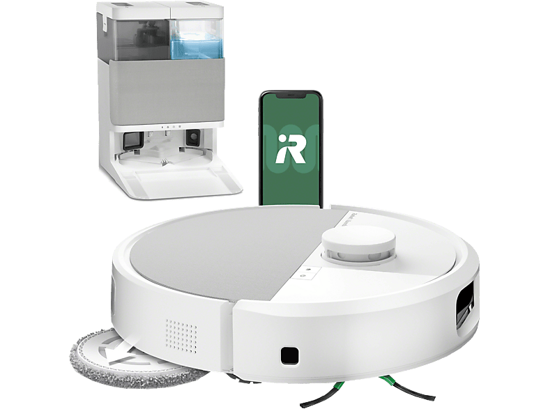 iRobot Roomba® Plus 505 Combo Roboter + AutoWash™ Dock Saug- und Wischroboter – Staubsauger Roboter/Saugroboter – weiss