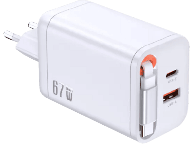 SCHOENENBERGER - 2-Port Fast Charger, 67W GaN, USB Charger