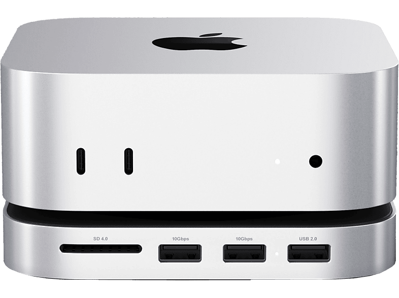 Satechi - Mac Mini M4 Alu Stand & Hub m. NVME SSD, Anthrazit