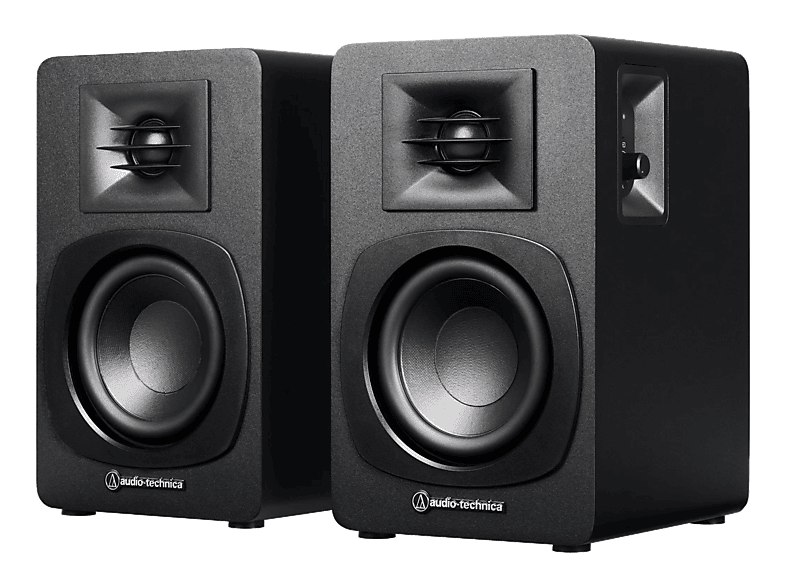 AUDIO-TECHNICA AT-SP3X Regallautsprecher Paar (3-Tief-/Mitteltöner, 1.1-Hochtöner, Schwarz