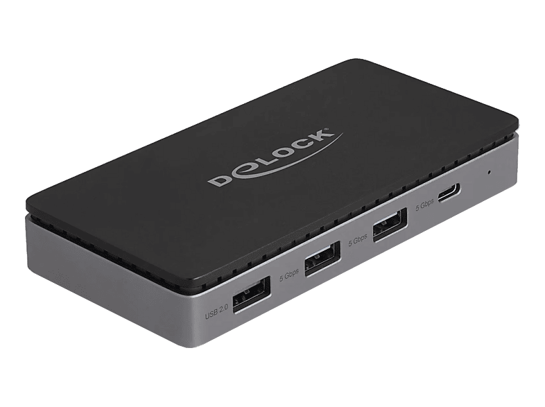 DELOCK USB Type-C? 4K - Dual HDMI MST / Gibabit LAN PD 3.0 85 W Dockingstation, Grau/Schwarz