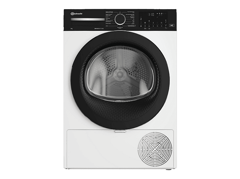 Bauknecht BKTR6108 Wärmepumpentrockner – Tumbler/Wäschetrockner – schwarz / weiss