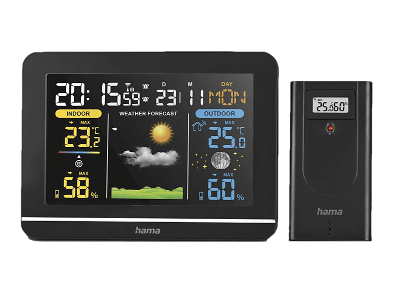 HAMA 222242 Wetterstation Usedom, Schwarz