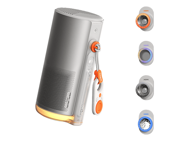 XGimi MoGo 4 Laser Outdoor Bundle (DLP, Full HD 1920 x 1080, 550 ISO-Lumen) Portabler Beamer – grau