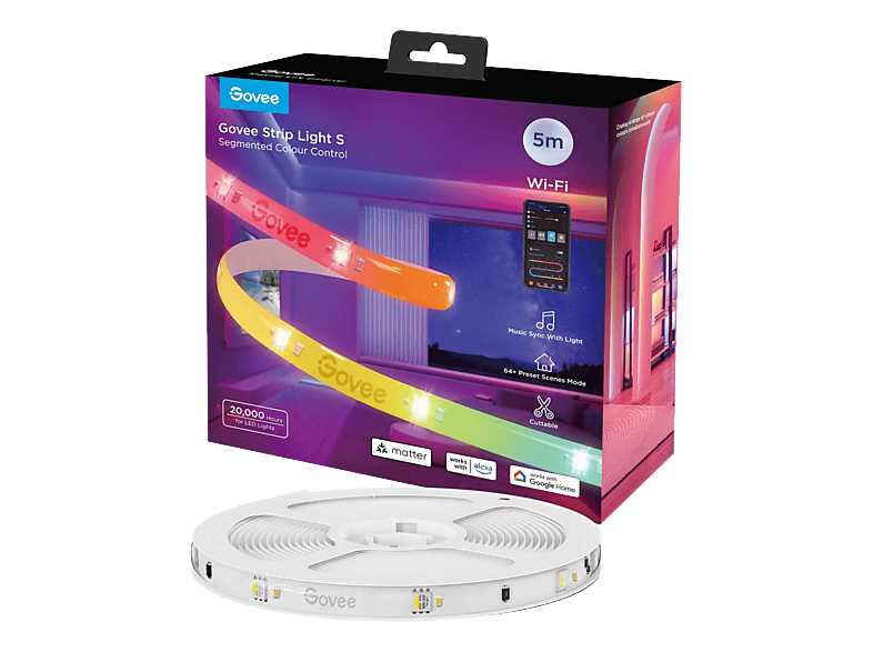 GOVEE Wi-Fi LED Strip Light S 5m H612ACD1
