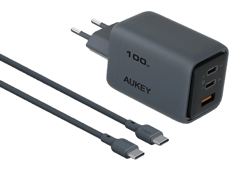 AUKEY Comet Mix 100W GaN 4-Port PD PA-C5 Bundle Cable Bundle