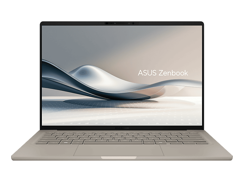 ASUS Zenbook A14 UX3407QA-QD305W, Notebook, mit 14 Display, Qualcomm® Snapdragon® X Prozessor (30 MB Cache, bis zu 2.97 GHz), 32 GB RAM, 1 TB SSD, Qualcomm Adreno? Onboard Graphics, Zabriskie Beige, Windows 11 Home