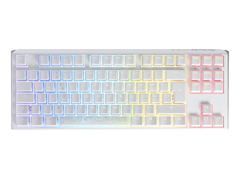 DUCKY Ducky ONE 3 TKL Classic (CH), Gaming-Tastatur, Mechanisch, Cherry MX Red, Kabelgebunden, Pure White