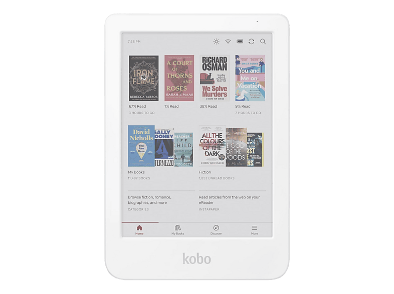 KOBO Clara Colour 16 GB WLAN, Bluetooth, USB-C eBook Reader Weiss