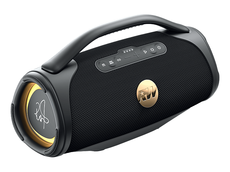 PEAQ ICONIC Vibe 4 - PPA 700-RW Bluetooth-Lautsprecher, Schwarz/Gold, Wasserfest
