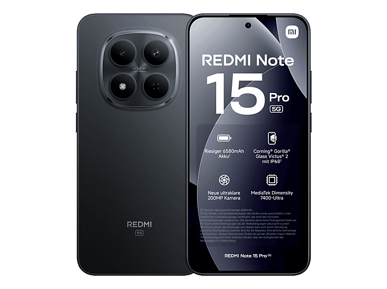 XIAOMI REDMI Note 15 Pro schwarz 512GB 5G