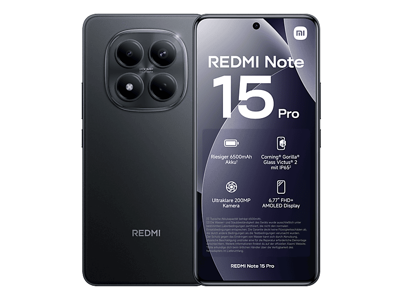 XIAOMI REDMI Note 15 Pro schwarz 512GB 4G