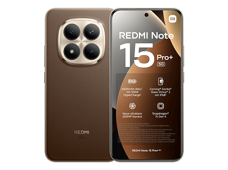 Xiaomi Redmi Note 15 Pro+ - 512 GB, Mocha Brown, 6.83'', 200 MP Smartphone – Xiaomi Redmi Note 15 Pro / Pro+
