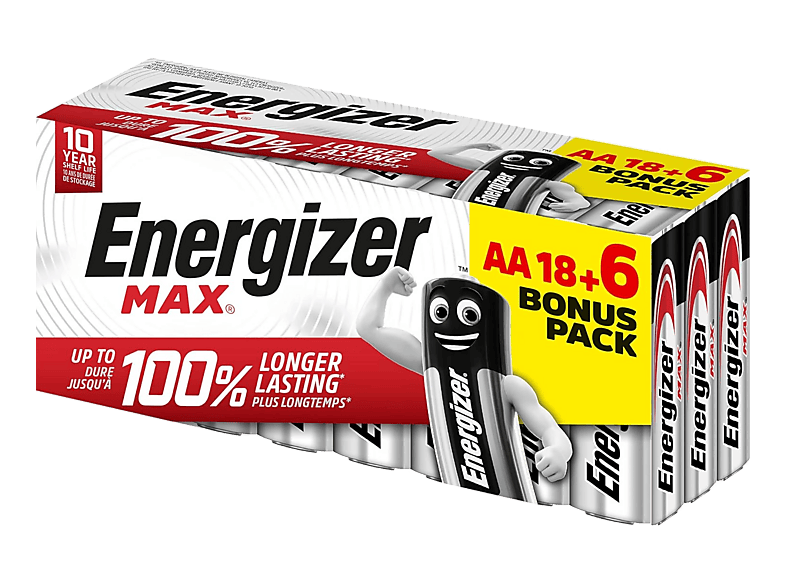 Energizer Max Mignon (AA)-Batterie Alkali-Mangan 1.5 V 24 St.
