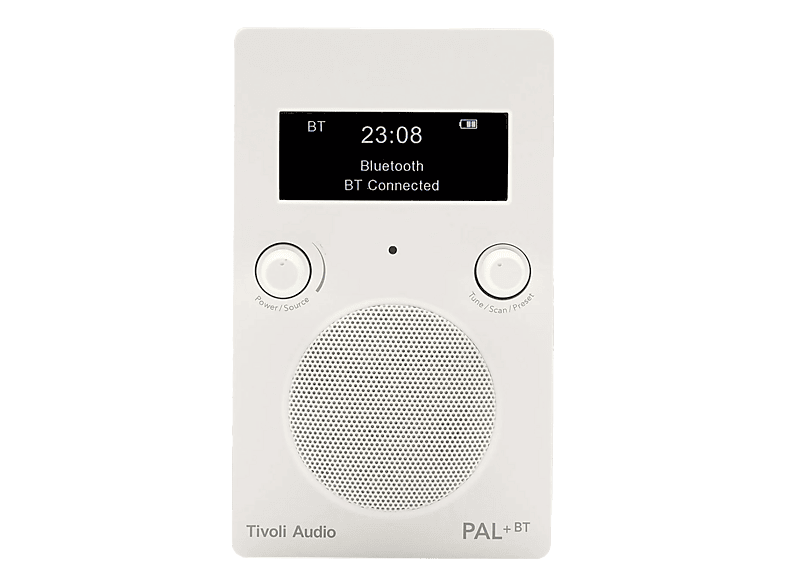 TIVOLI PAL+ BT (Gen. 3) Tragbares Radio, Digital, DAB, DAB+, DMB, FM, Bluetooth, Weiss