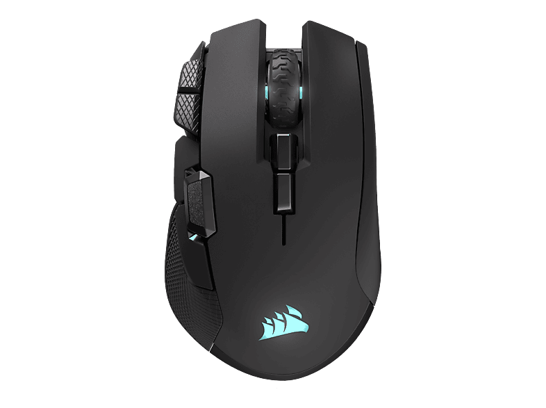 CORSAIR IRONCLAW WIRELESS SE Gaming-Maus, 2,4 GHz, Bluetooth®, USB-C, 26000 dpi, Optisch mit Leuchtdioden, Schwarz