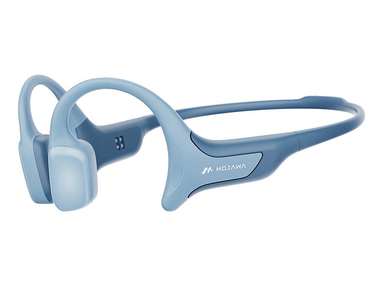 MOJAWA HaptiFit Terra, Open-ear Bone Conduction Kopfhörer mit Fitness-Tracking Bluetooth Blau