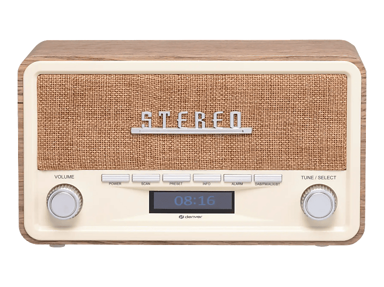 Denver DAB-18LW LIGHT WOOD Tischradio DAB, UKW Holz (hell)