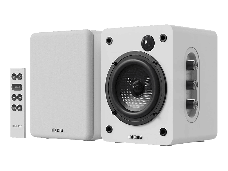 MAJORITY D70X Active Regallautsprecher (Activ, Weiss)