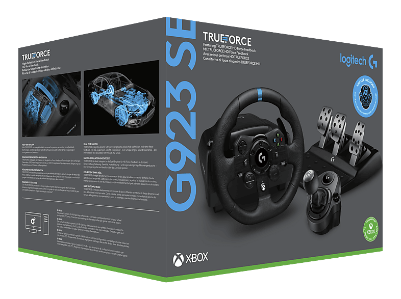 LOGITECH G923 SE Rennlenkrad, Pedale und Schalthebel