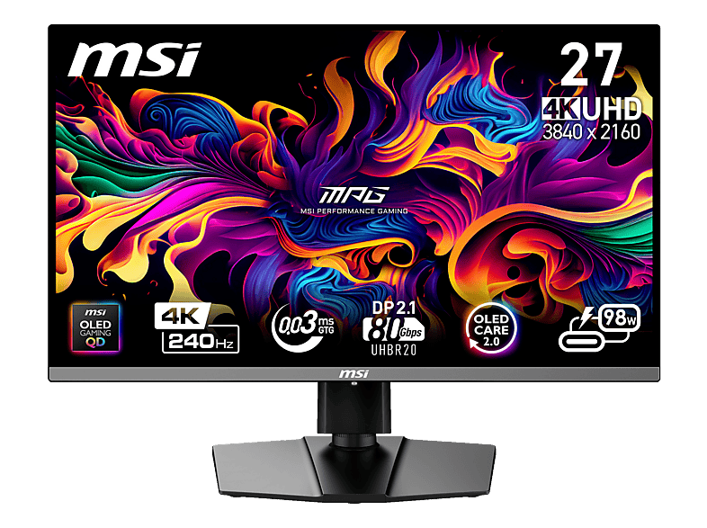 MSI 9S6-3CD79A-016 Gaming Monitor EEK G (A - G) 68.6 cm (27.00 Zoll) 3840 x 2160 Pixel 16:9 1 ms Kopfhörer-Buchse