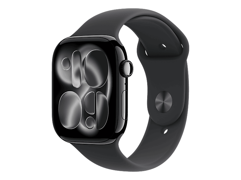 Apple - Smartwatch, AW Series 11GPS46mmJet Black Aluminium Case with Black Sport Band - M/L, 46mm