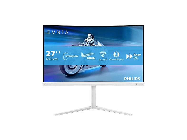 Philips 27M2C5501 Gaming Monitor EEK F (A - G) 68.6 cm (27 Zoll) 2560 x 1440 Pixel 16:9 1 ms DisplayPort, HDMI® VA LCD
