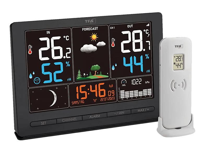 TFA Dostmann SEASON 2 35.1118.01 Funk-Wetterstation Vorhersage für 12 bis 24 Stunden Anzahl Sensoren max. 3 St.