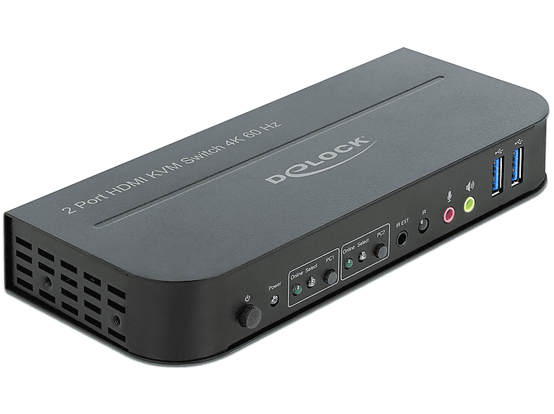 DeLock - 11481 Tastatur/Video/Maus (KVM)-Switch Schwarz