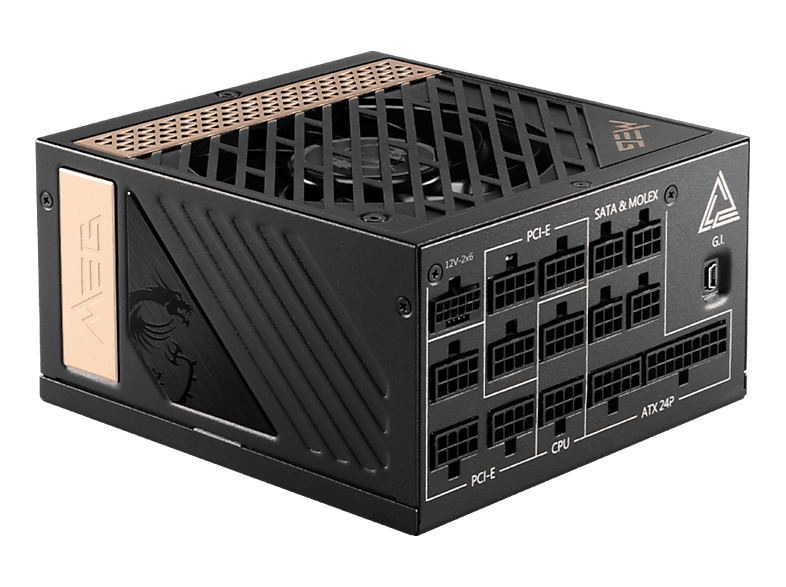 MSI MEG Ai1300P PCIE5 Netzteil 1300 W 80 PLUS® Platinum