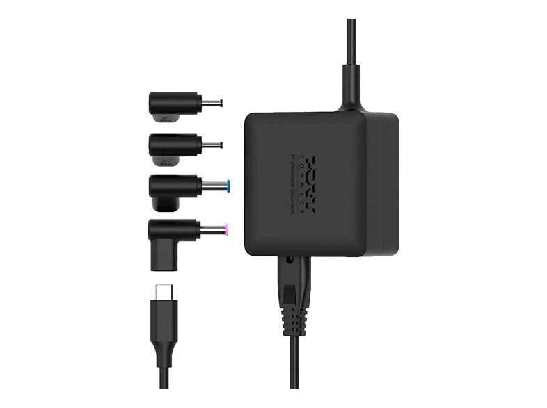 PORT DESIGNS ACER/TOSHIBA GaN² USB-C Netzteil Universal 65 W, Schwarz