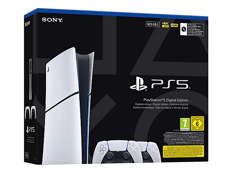 SONY PlayStation 5 Slim - Digital Edition (2025) + 2x DualSense® Wireless Controller Spielekonsole