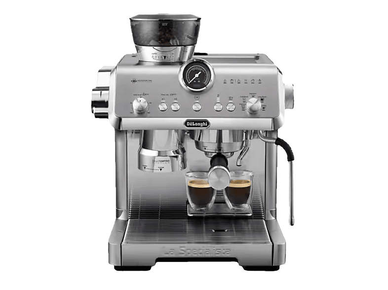 De Longhi LaSpecialista Opera Metall Espresso Maschine – Siebträgermaschine/Espressomaschine – silber