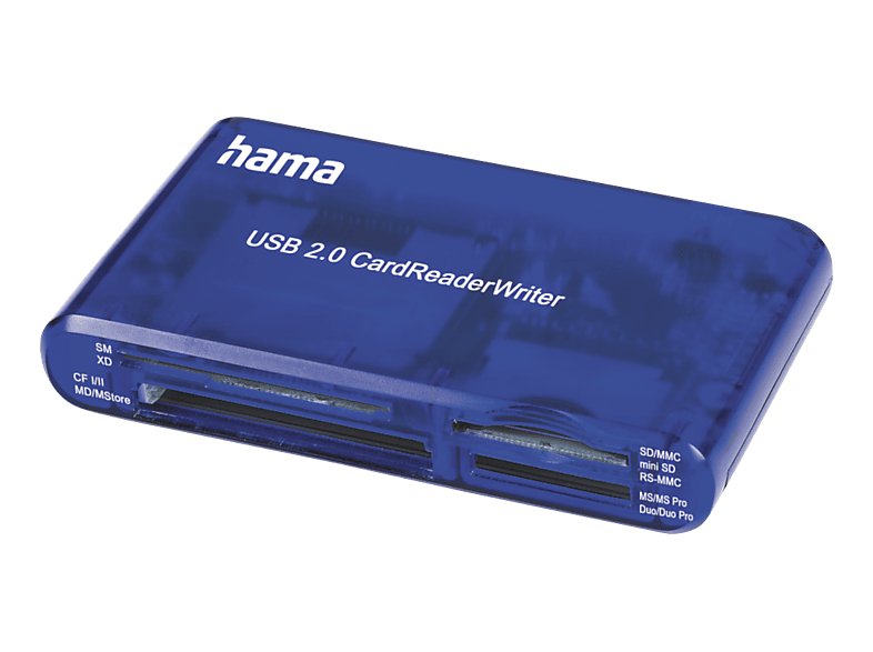 HAMA USB 2.0 35 in 1, Multi-Kartenlesegerät, Blau