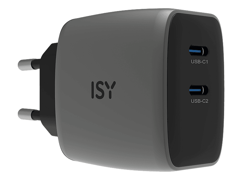 ISY IAC-7045 PD GaN Ladegerät Universal, 100 - 240 V 45 W, Grau
