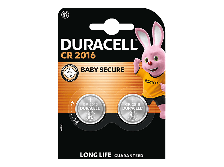 DURACELL Knopfbatterie Specialty CR2016 B2 CR2016, 3V 2 St&uuml;ck