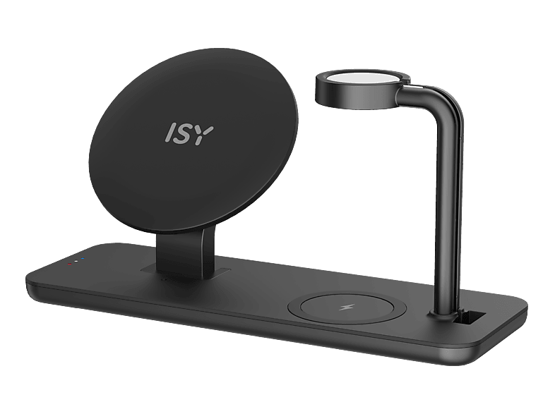 ISY IMC-6015-1 Ladestation Apple Smartphone: bis 15 W, Kopfhörer: 3.3 Watch: 5 V / 1 A, Schwarz