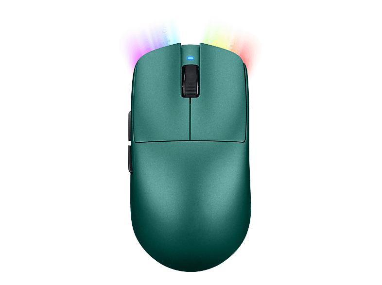ISY IGM-4600 Ultralight Wireless RGB Gaming-Maus, Bluetooth, 2,4 GHz, kabelgebunden, 12500 dpi, Optisch mit Leuchtdioden, Metallic-Grün