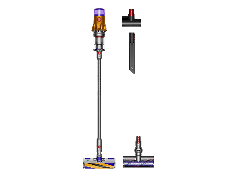 Dyson V12 Detect Slim Absolute Akkustaubsauger – Akku Staubsauger/Besenstaubsauger – gelb