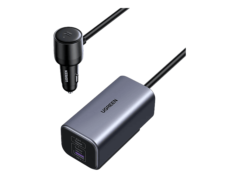 UGREEN Car Charger 150W,USB-C GaN 35571 USB-A+2xUSB-C Charging Hub