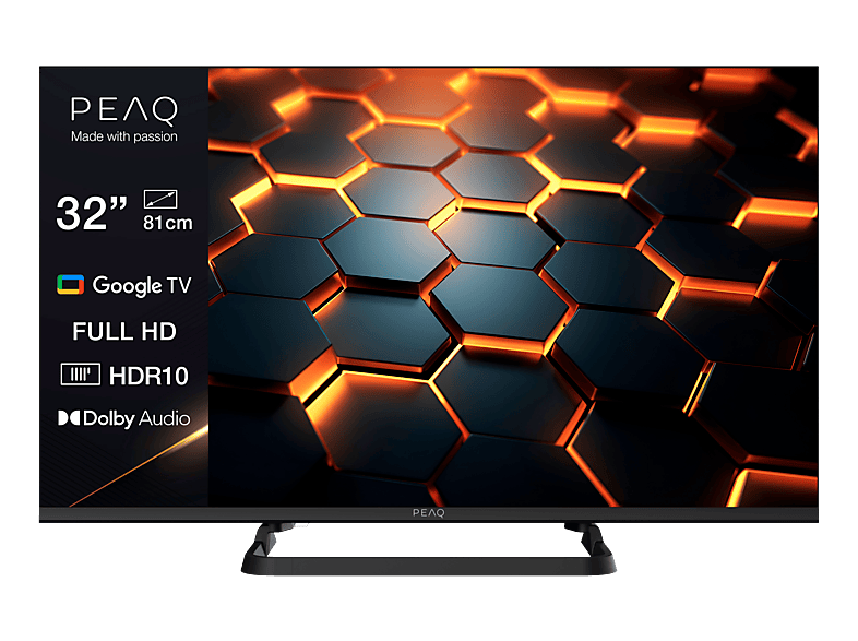 PEAQ PTV 32GF-5026C TV (Flat, 32 / 80 cm, Full-HD, Smart TV, Google TV)