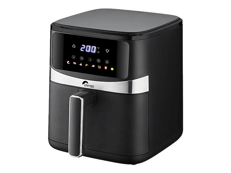 OHMEX FRY-5026AIR Heissluftfritteuse, 5.0L Schwarz