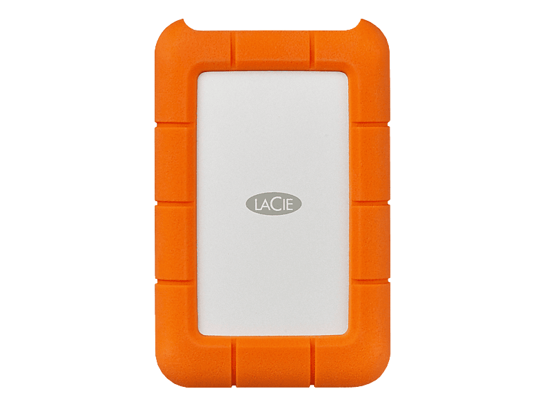 LACIE Rugged Mini Festplatte, 4 TB HDD, extern, Silber/Orange