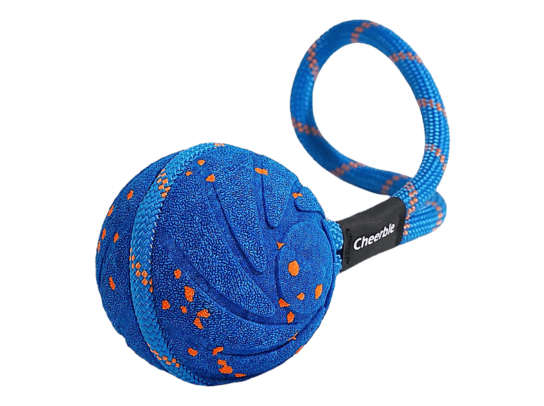 CHEERBLE Wicked Ball Air Rope Hunde-Spielzeug Blau
