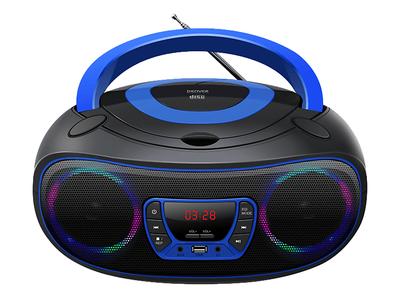 Denver TCL-212BT CD-Radio UKW AUX, CD, USB, Bluetooth® Stimmungslicht Blau