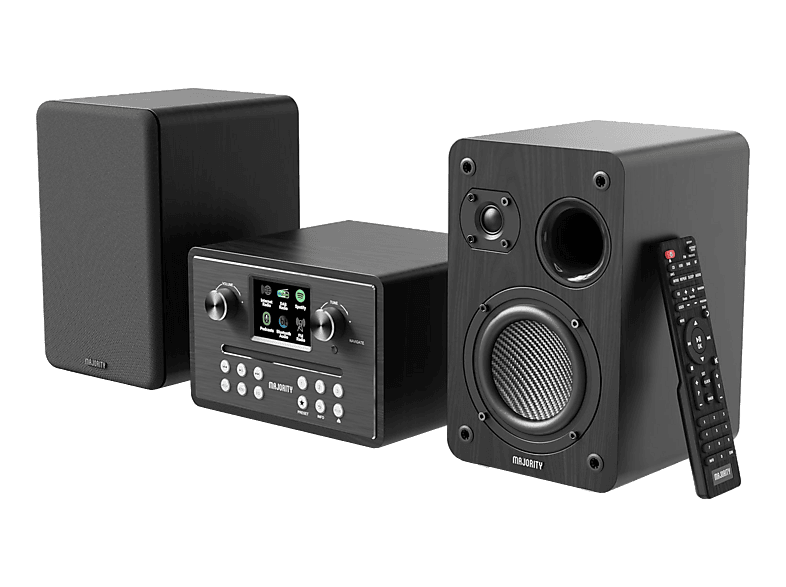 MAJORITY Homerton Hi-Fi Internetradio-HiFi-System (Schwarz)