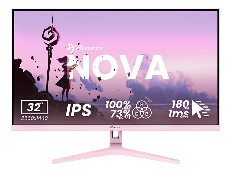 AROZZI Nova 32 QHD Gaming Monitor (1 ms Reaktionszeit, 180 Hz)